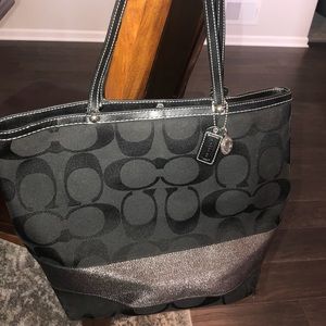 Coach Signature C Heirtage Stripe Tote Bag